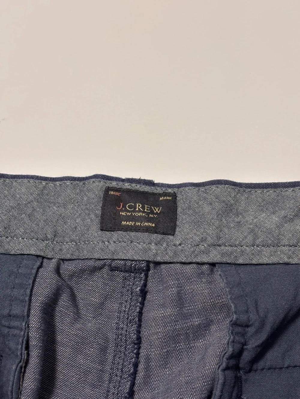Mens Navy J.Crew Chino Short with Boat Helm Embroidery Size 35